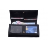 Długi damski portfel Wittchen 21-1-052, kolekcja Italy, kolor czarny