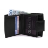 Nieduży portfel damski Orsatti D-04A w kolorze czarnym, skóra