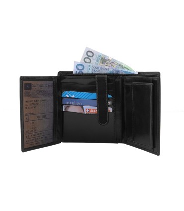Męski, rozbudowany portfel Orsatti M07A w kolorze czarnym