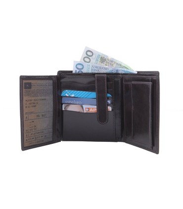 Męski, rozbudowany portfel Orsatti M07B w kolorze brązowym