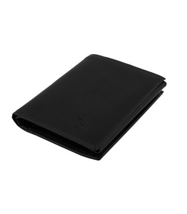 Męski czarny portfel Orsatti M08A w kolorze czarnym