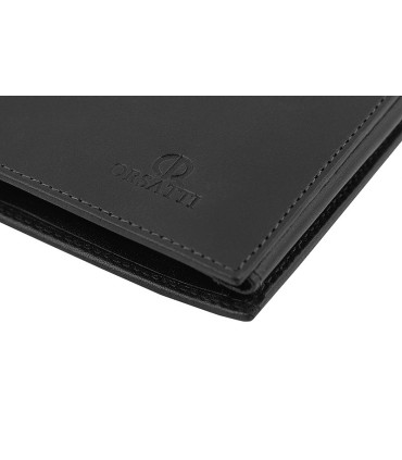 Męski czarny portfel Orsatti M08A w kolorze czarnym