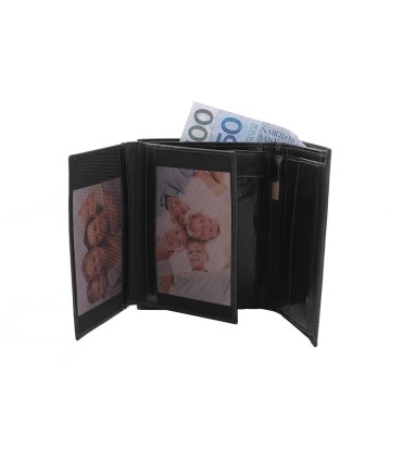 Męski czarny portfel Orsatti M08A w kolorze czarnym