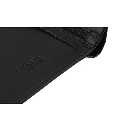 Męski czarny portfel Orsatti M08A w kolorze czarnym