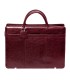 Teczka damska ze skóry naturalnej, jednokomorowa, wiśniowa