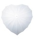 Romantyczna, lekka parasolka damska w kształcie serca, stelaż włókno, biała