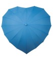 Romantyczna, lekka parasolka damska w kształcie serca, stelaż włókno, niebieska