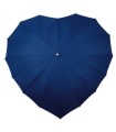 Romantyczna, lekka parasolka damska w kształcie serca, stelaż włókno, granatowa