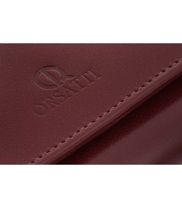 Długi, skórzany portfel damski Orsatti D05D bordowy