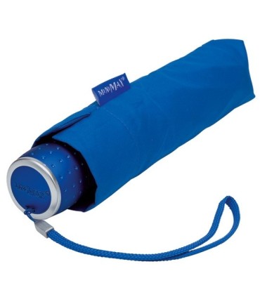 Klasyczna damska wytrzymała parasolka do torebki, niebieska