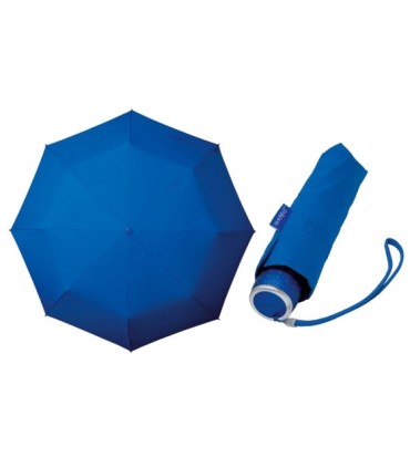 Klasyczna damska składana parasolka w kolorze niebieskim