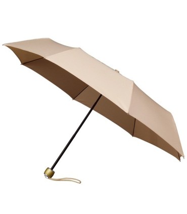 Klasyczna damska wytrzymała parasolka do torebki, beżowa
