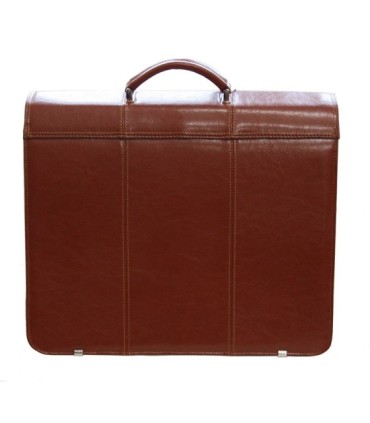 Teczka męska ze skóry naturalnej, trzykomorow