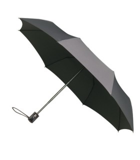 Klasyczna, automatyczna parasolka damska z włóknem, do torebki, szara