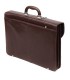 Teczka męska ze skóry naturalnej, dwukomorowa, ciemny brąz