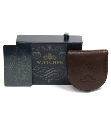 Portmonetka Wittchen "podkówka", kolor brązowy, kolekcja: Italy