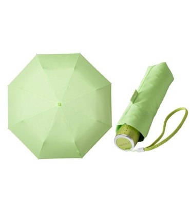 Klasyczna damska składana parasolka w kolorze jasnozielonym 