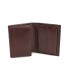 Mały, skórzany portfel Albatross ciemno brązowy