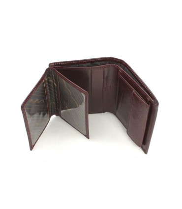 Mały, skórzany portfel Albatross ciemno brązowy