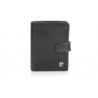 Czarny męski portfel Pierre Cardin, 12 kart + dowód rejestracyjny