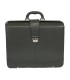 Trzykomorowa teczka na laptopa ze skóry naturalnej, szara