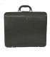 Trzykomorowa teczka na laptopa ze skóry naturalnej, szara