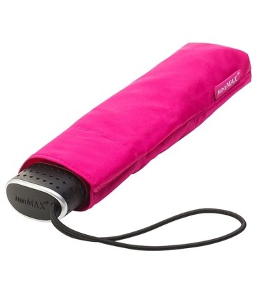 Lekka, płaska, mała parasolka damska do torebki IMPLIVA, różowa