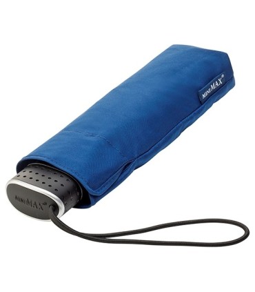 Lekka, płaska, mała parasolka damska do torebki IMPLIVA, granatowa