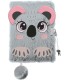 Pluszowy pamiętnik z kłódką i pomponem miś KOALA