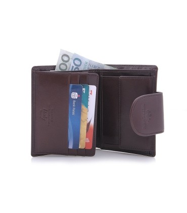 Portmonetka marki Wittchen 21-1-362, kolekcja Italy, brązowa