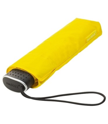 Lekka, płaska, mała parasolka damska do torebki IMPLIVA, żółta