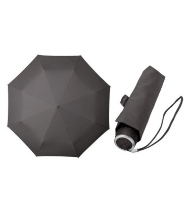 Klasyczna damska składana parasolka w kolorze szarym