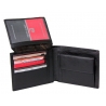 Męski poziomy portfel Pierre Cardin RFID, skórzany, czarny