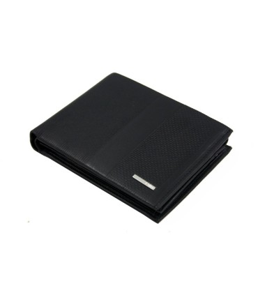 Męski skórzany portfel Valentini, czarny