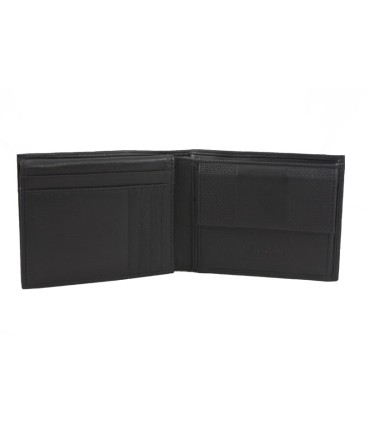 Męski skórzany portfel Valentini, czarny