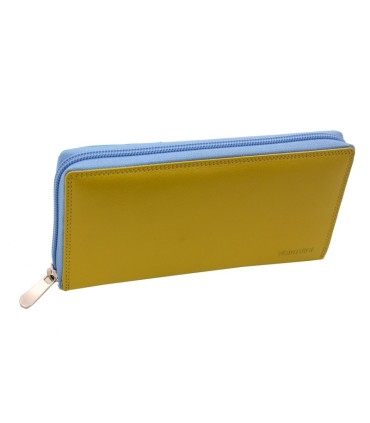 Kolorowy portfel damski saszetka Valentini, żółty, zielony, niebieski + inne