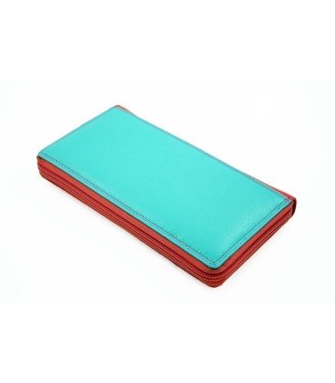 Kolorowy portfel damski saszetka Valentini, koralowy, miętowy + inne