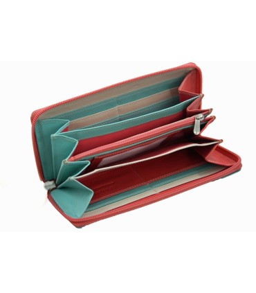 Kolorowy portfel damski saszetka Valentini, koralowy, miętowy + inne