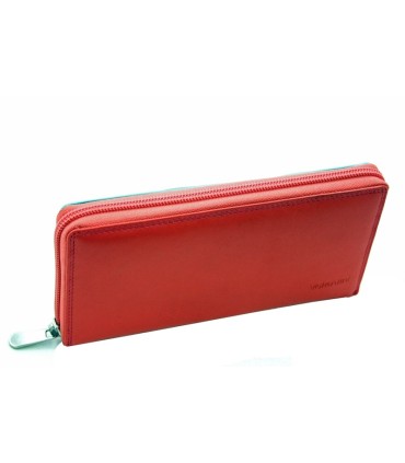 Kolorowy portfel damski saszetka Valentini, koralowy, miętowy + inne