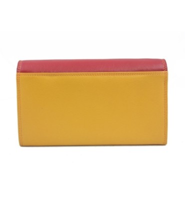 Kolorowy portfel damski Valentini, czerwień, pomarańcz, zieleń+ inne