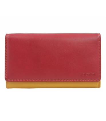 Kolorowy portfel damski Valentini, czerwień, pomarańcz, zieleń+ inne
