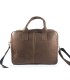 Skórzana torba na ramię na laptopa, A4, brązowa