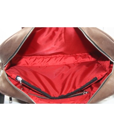 Skórzana torba na ramię na laptopa, A4, brązowa