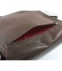 Skórzana torba z klapą na ramię na laptopa, A4, brązowa
