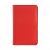 Skórzany portfel damski marki DuDu®, czerwony + pomarańczowy + inne
