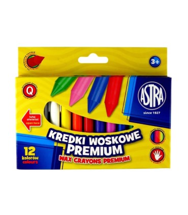 12 kredek woskowych Astra 