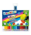 18 grubych kredek ołówkowych Bambino + temperówka