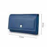 Skórzany portfel damski marki DuDu®, niebieski + błękitny
