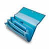 Skórzany portfel damski marki DuDu®, niebieski + błękitny