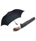 Czarna składana bardzo duża parasolka rodzinna marki Parasol, 120 cm
